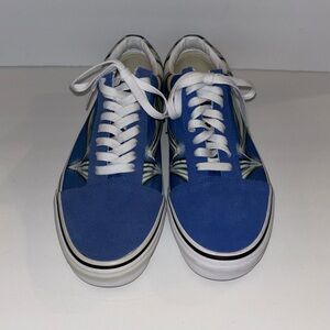 Vans Warp Nebulas Blue Suede Shoes Men's 9 Skateboard Sneakers